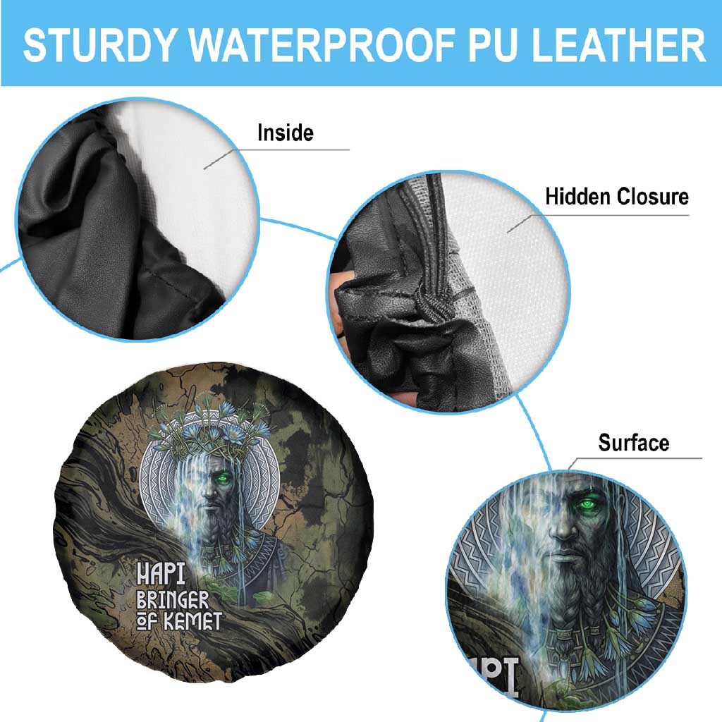 Hapi Egyptian Spare Tire Cover Bringer of Kemet Nature Spirit Flowing Water and Earth Harmony