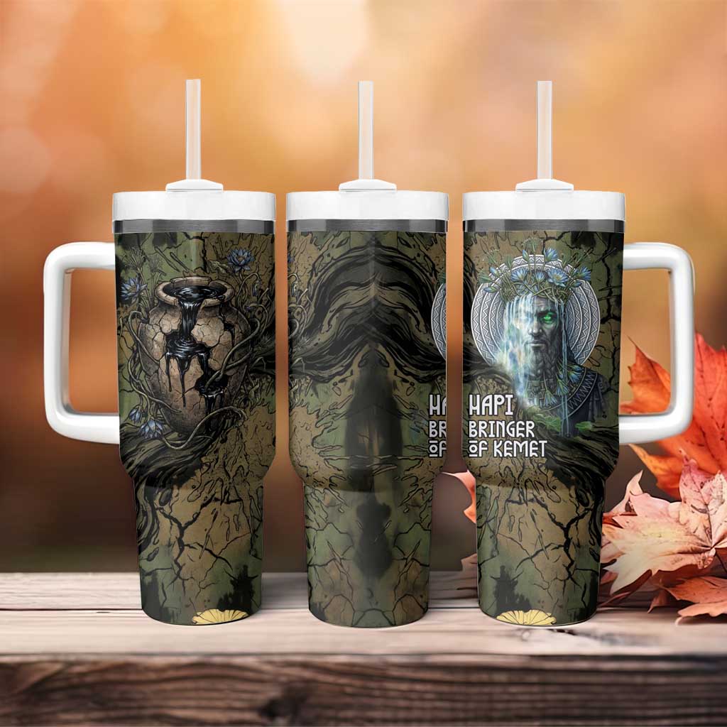 Hapi Egyptian Tumbler With Handle Bringer of Kemet Nature Spirit Flowing Water and Earth Harmony