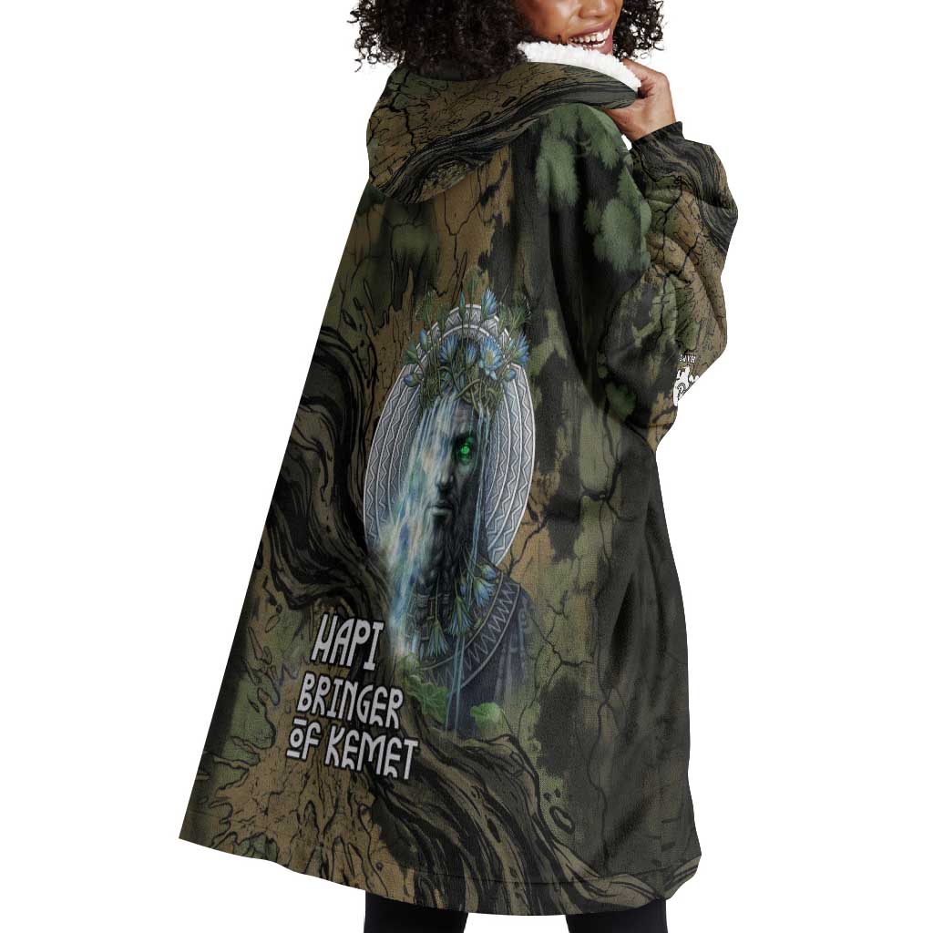 Hapi Egyptian Wearable Blanket Hoodie Bringer of Kemet Nature Spirit Flowing Water and Earth Harmony