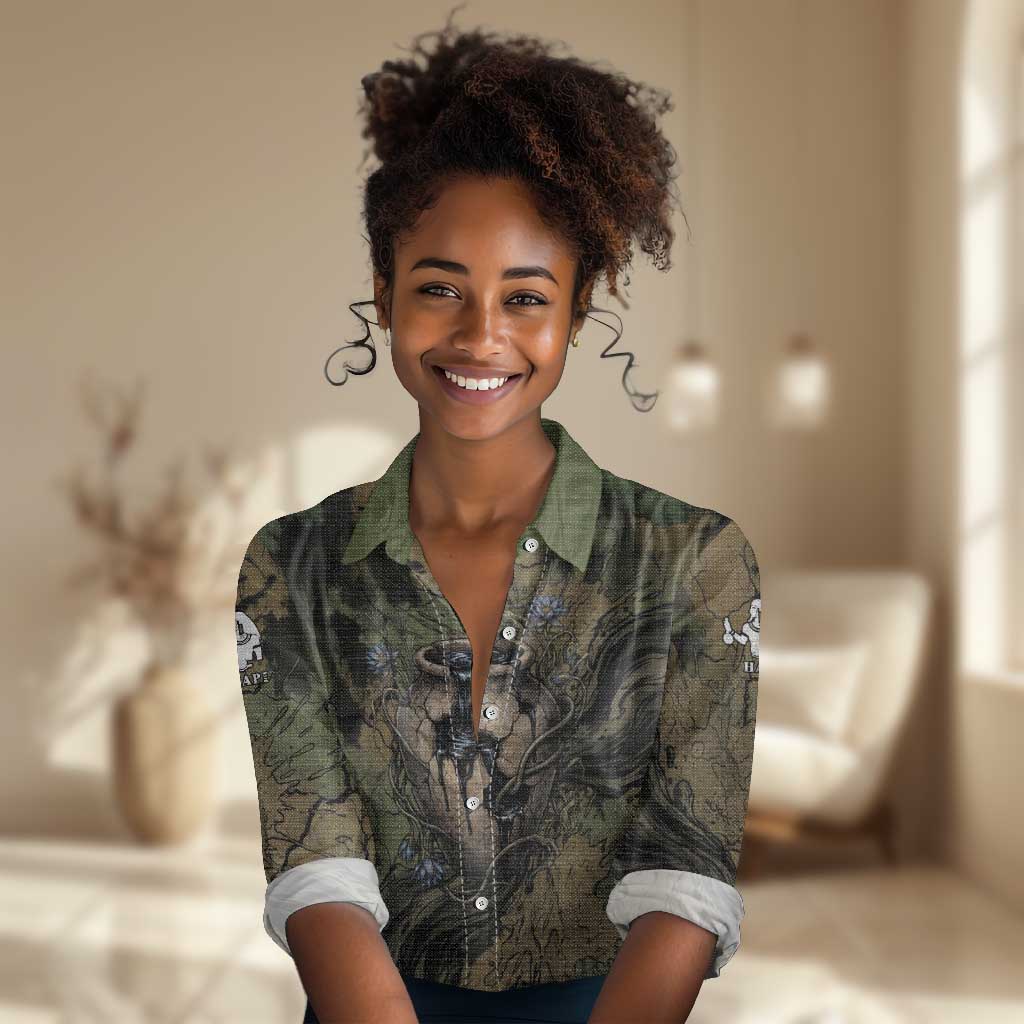 Hapi Egyptian Women Casual Shirt Bringer of Kemet Nature Spirit Flowing Water and Earth Harmony