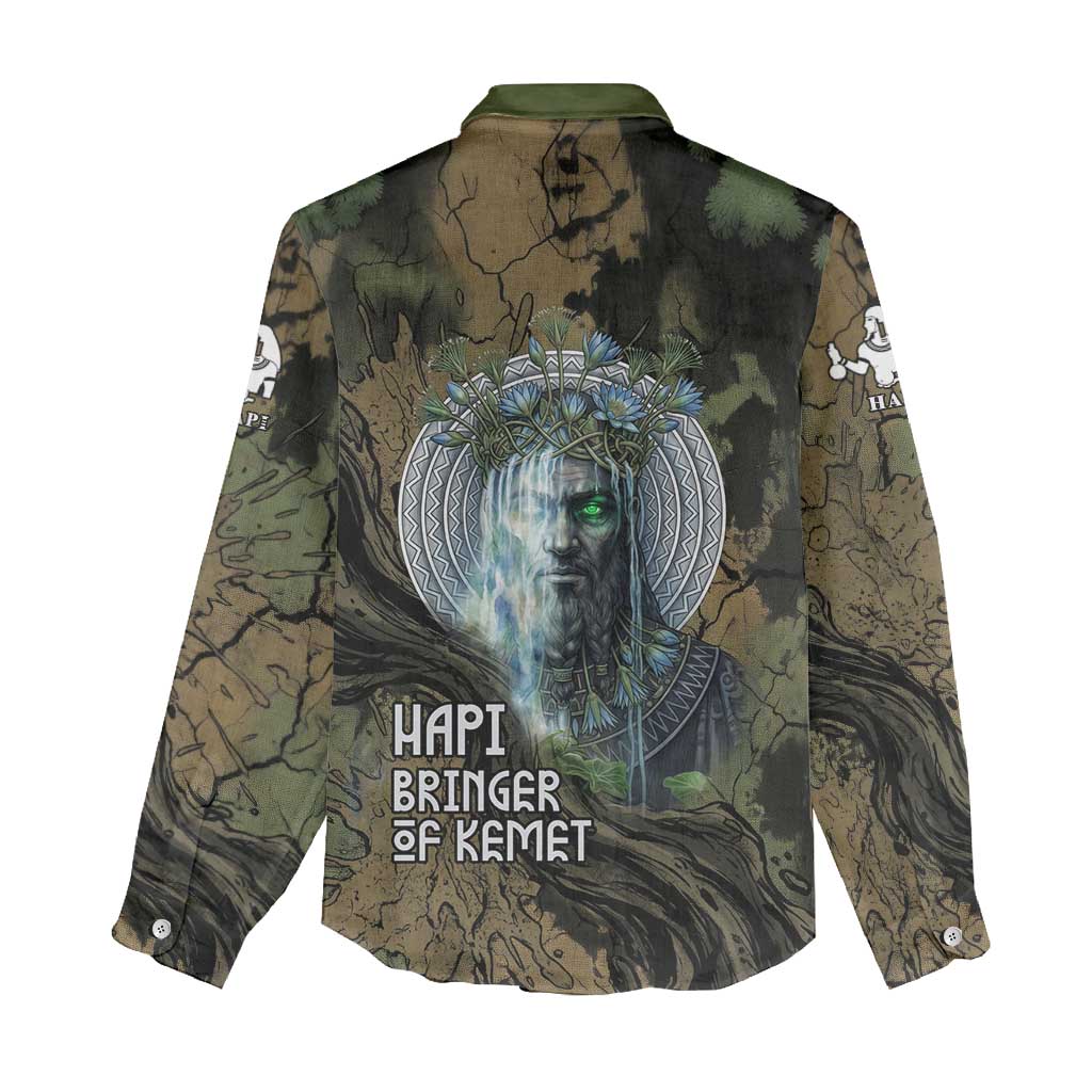 Hapi Egyptian Women Casual Shirt Bringer of Kemet Nature Spirit Flowing Water and Earth Harmony