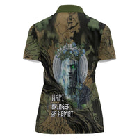 Hapi Egyptian Women Polo Shirt Bringer of Kemet Nature Spirit Flowing Water and Earth Harmony