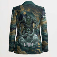 Egyptian Hapi Blazer God of the Nile Ankh Symbol Lotus Flowers and Sacred River Energy