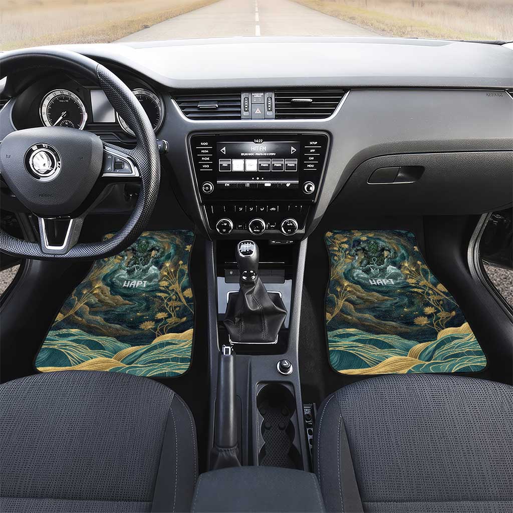 Egyptian Hapi Car Mats God of the Nile Ankh Symbol Lotus Flowers and Sacred River Energy