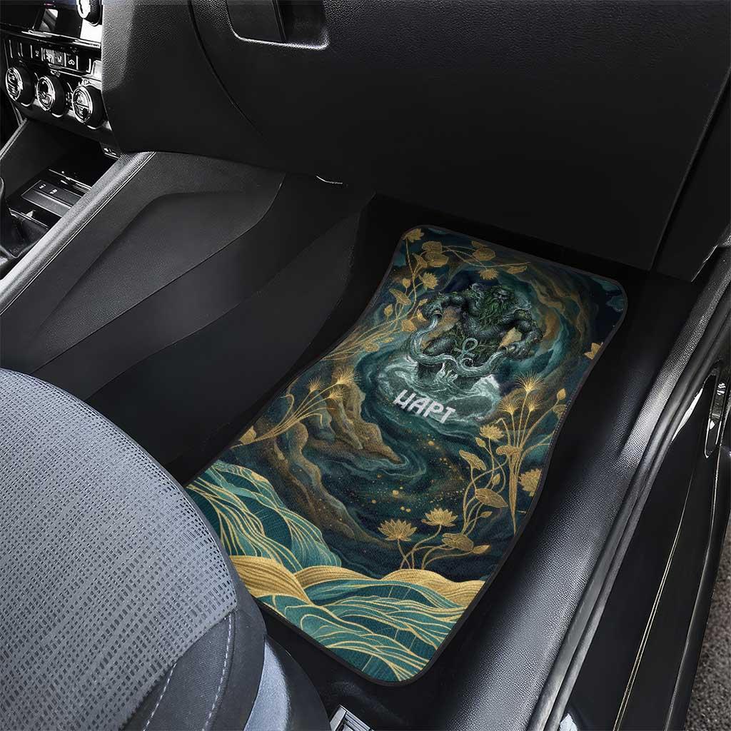 Egyptian Hapi Car Mats God of the Nile Ankh Symbol Lotus Flowers and Sacred River Energy
