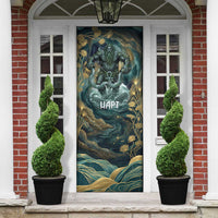 Egyptian Hapi Door Cover God of the Nile Ankh Symbol Lotus Flowers and Sacred River Energy