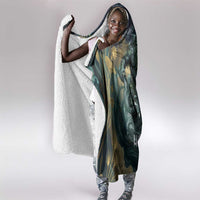 Egyptian Hapi Hooded Blanket God of the Nile Ankh Symbol Lotus Flowers and Sacred River Energy