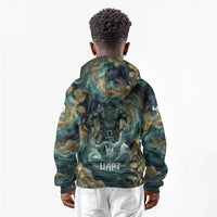 Egyptian Hapi Kid Hoodie God of the Nile Ankh Symbol Lotus Flowers and Sacred River Energy