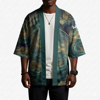 Egyptian Hapi Kimono God of the Nile Ankh Symbol Lotus Flowers and Sacred River Energy