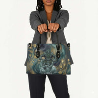 Egyptian Hapi Leather Bag God of the Nile Ankh Symbol Lotus Flowers and Sacred River Energy