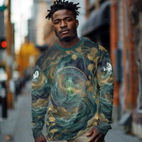 Egyptian Hapi Long Sleeve Shirt God of the Nile Ankh Symbol Lotus Flowers and Sacred River Energy