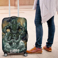 Egyptian Hapi Luggage Cover God of the Nile Ankh Symbol Lotus Flowers and Sacred River Energy