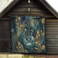 Egyptian Hapi Quilt God of the Nile Ankh Symbol Lotus Flowers and Sacred River Energy