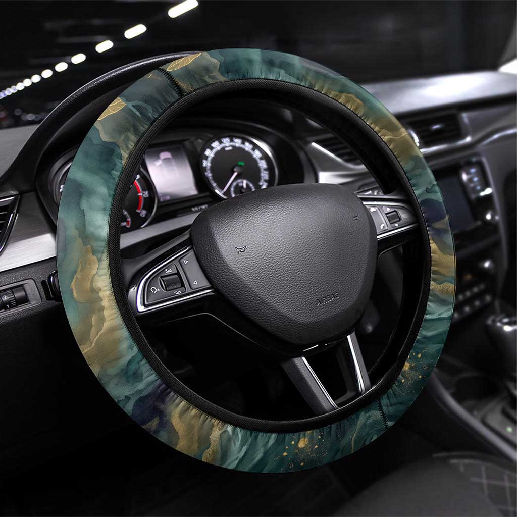 Egyptian Hapi Steering Wheel Cover God of the Nile Ankh Symbol Lotus Flowers and Sacred River Energy
