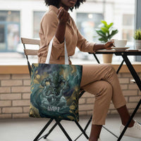 Egyptian Hapi Tote Bag God of the Nile Ankh Symbol Lotus Flowers and Sacred River Energy