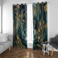 Egyptian Hapi Window Curtain God of the Nile Ankh Symbol Lotus Flowers and Sacred River Energy
