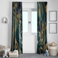 Egyptian Hapi Window Curtain God of the Nile Ankh Symbol Lotus Flowers and Sacred River Energy