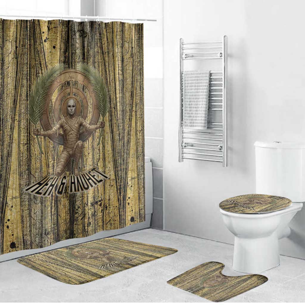 Heh and Hauhet Egyptian Bathroom Set Timeless Gods Design Infinity Serpent and Divine Balance Ancient