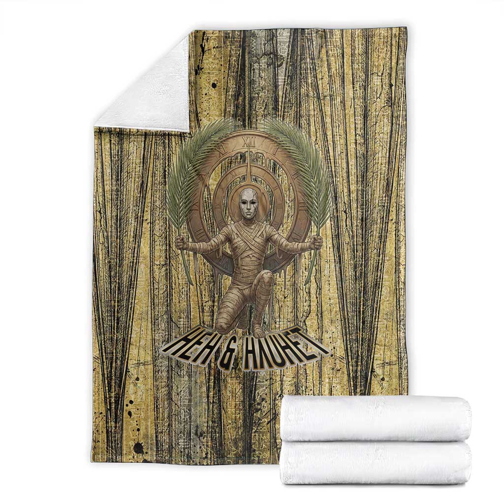 Heh and Hauhet Egyptian Blanket Timeless Gods Design Infinity Serpent and Divine Balance Ancient