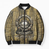 Heh and Hauhet Egyptian Bomber Puffer Jacket Timeless Gods Design Infinity Serpent and Divine Balance Ancient