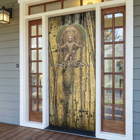 Heh and Hauhet Egyptian Door Cover Timeless Gods Design Infinity Serpent and Divine Balance Ancient