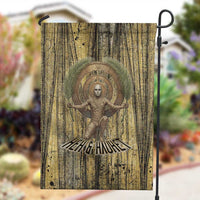 Heh and Hauhet Egyptian Garden Flag Timeless Gods Design Infinity Serpent and Divine Balance Ancient