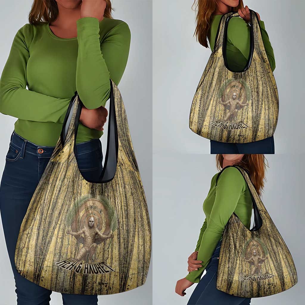 Heh and Hauhet Egyptian Grocery Bag Timeless Gods Design Infinity Serpent and Divine Balance Ancient