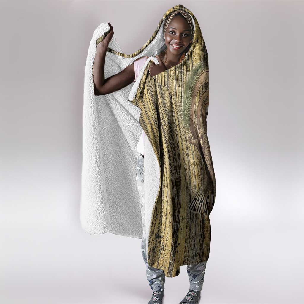 Heh and Hauhet Egyptian Hooded Blanket Timeless Gods Design Infinity Serpent and Divine Balance Ancient