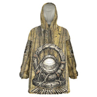 Heh and Hauhet Egyptian Kid Wearable Blanket Hoodie Timeless Gods Design Infinity Serpent and Divine Balance Ancient