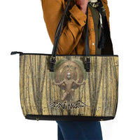 Heh and Hauhet Egyptian Leather Tote Bag Timeless Gods Design Infinity Serpent and Divine Balance Ancient