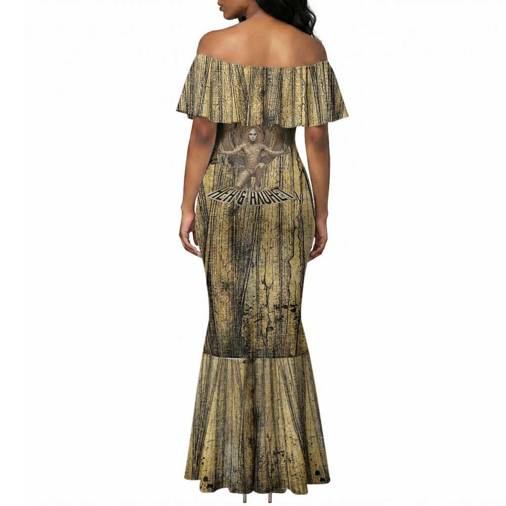 Heh and Hauhet Egyptian Mermaid Dress Timeless Gods Design Infinity Serpent and Divine Balance Ancient