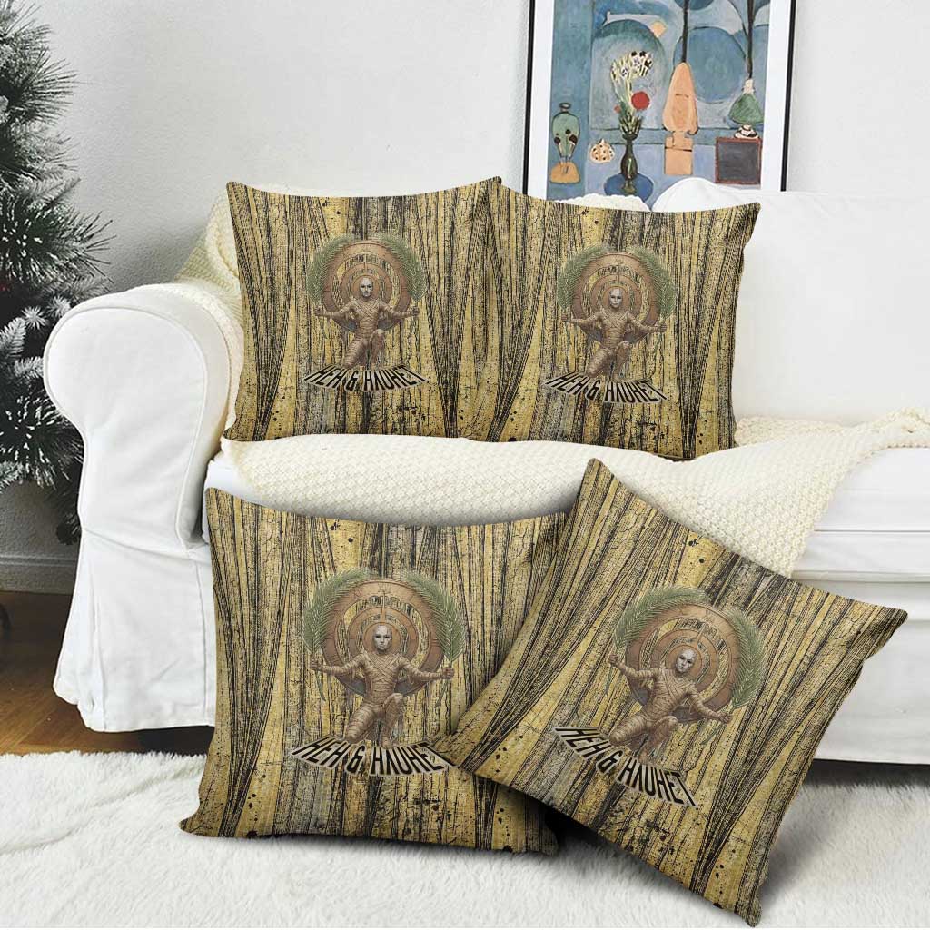 Heh and Hauhet Egyptian Pillow Cover Timeless Gods Design Infinity Serpent and Divine Balance Ancient