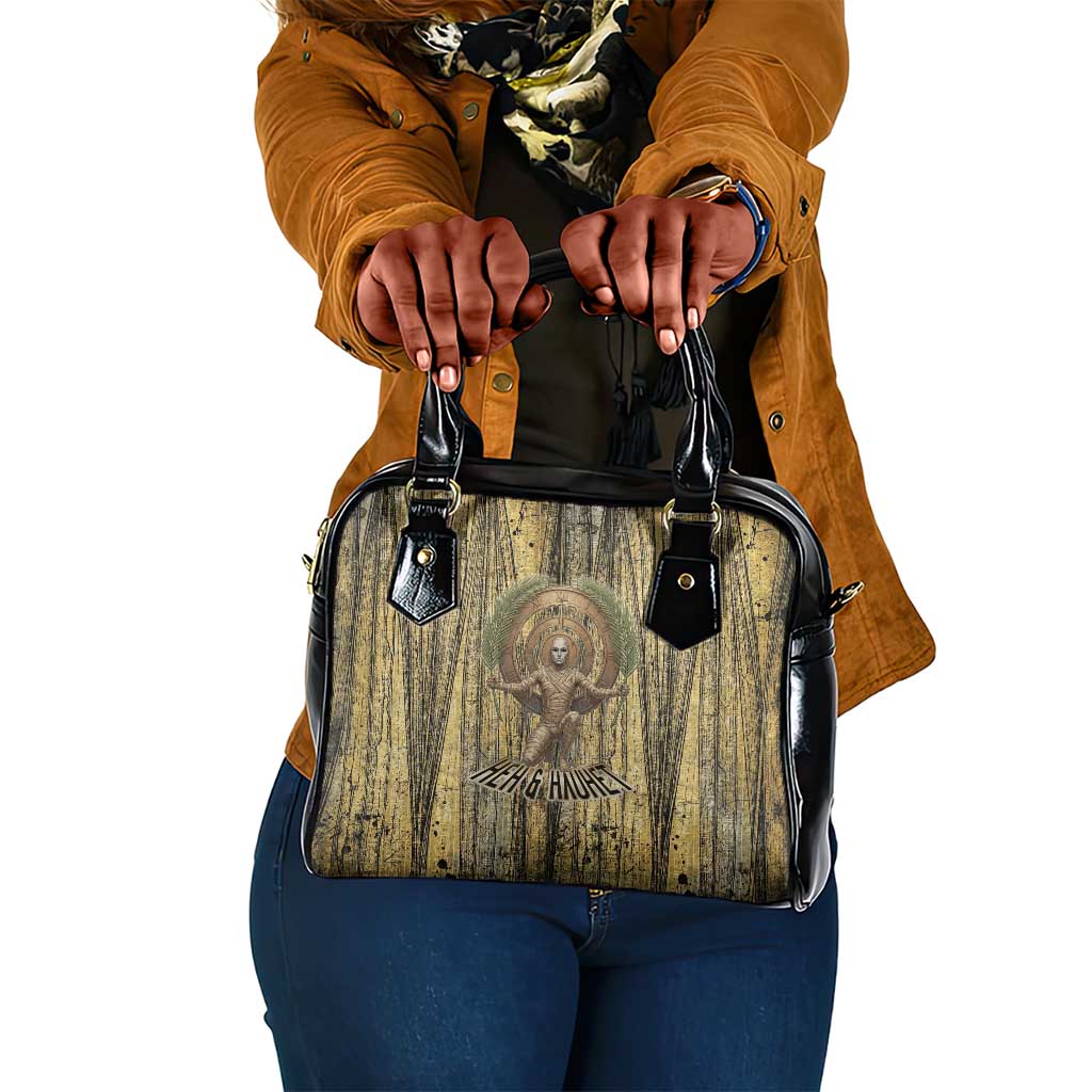 Heh and Hauhet Egyptian Shoulder Handbag Timeless Gods Design Infinity Serpent and Divine Balance Ancient