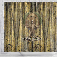 Heh and Hauhet Egyptian Shower Curtain Timeless Gods Design Infinity Serpent and Divine Balance Ancient