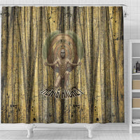 Heh and Hauhet Egyptian Shower Curtain Timeless Gods Design Infinity Serpent and Divine Balance Ancient