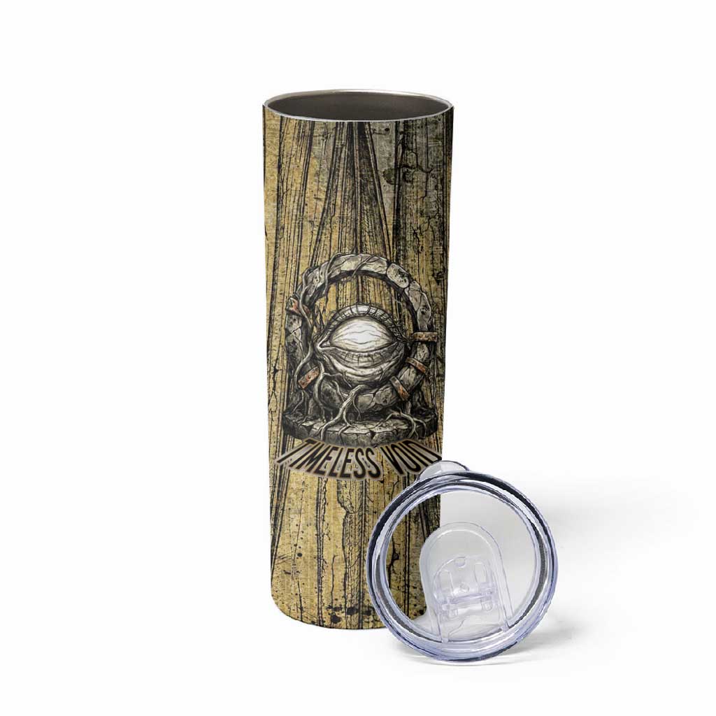 Heh and Hauhet Egyptian Skinny Tumbler Timeless Gods Design Infinity Serpent and Divine Balance Ancient