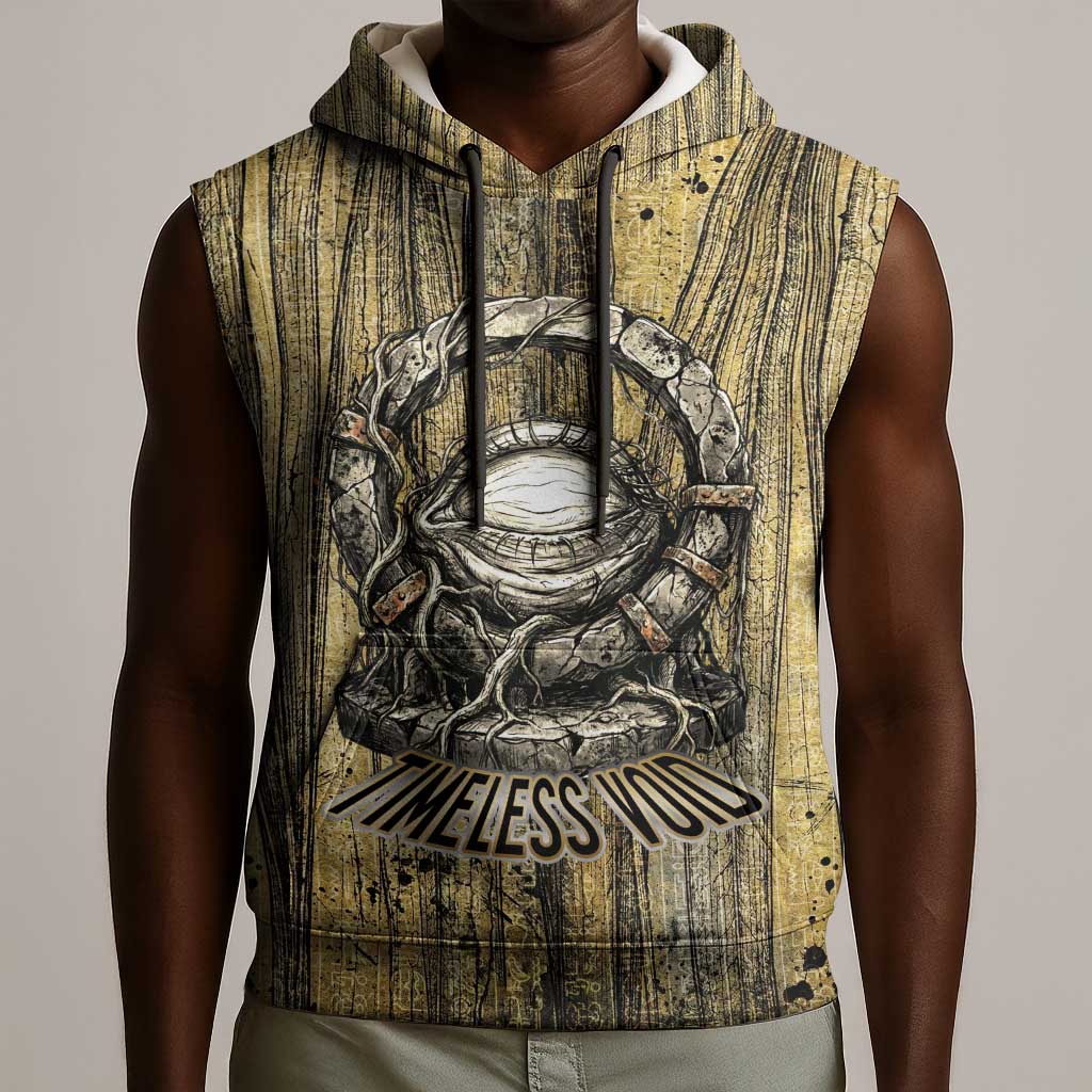 Heh and Hauhet Egyptian Sleeveless Hoodie Timeless Gods Design Infinity Serpent and Divine Balance Ancient