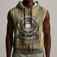 Heh and Hauhet Egyptian Sleeveless Hoodie Timeless Gods Design Infinity Serpent and Divine Balance Ancient