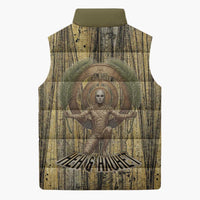 Heh and Hauhet Egyptian Sleeveless Puffer Jacket Timeless Gods Design Infinity Serpent and Divine Balance Ancient