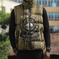 Heh and Hauhet Egyptian Sleeveless Puffer Jacket Timeless Gods Design Infinity Serpent and Divine Balance Ancient