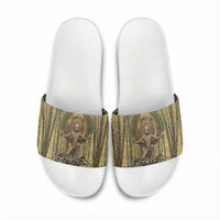 Heh and Hauhet Egyptian Slide Sandals Timeless Gods Design Infinity Serpent and Divine Balance Ancient