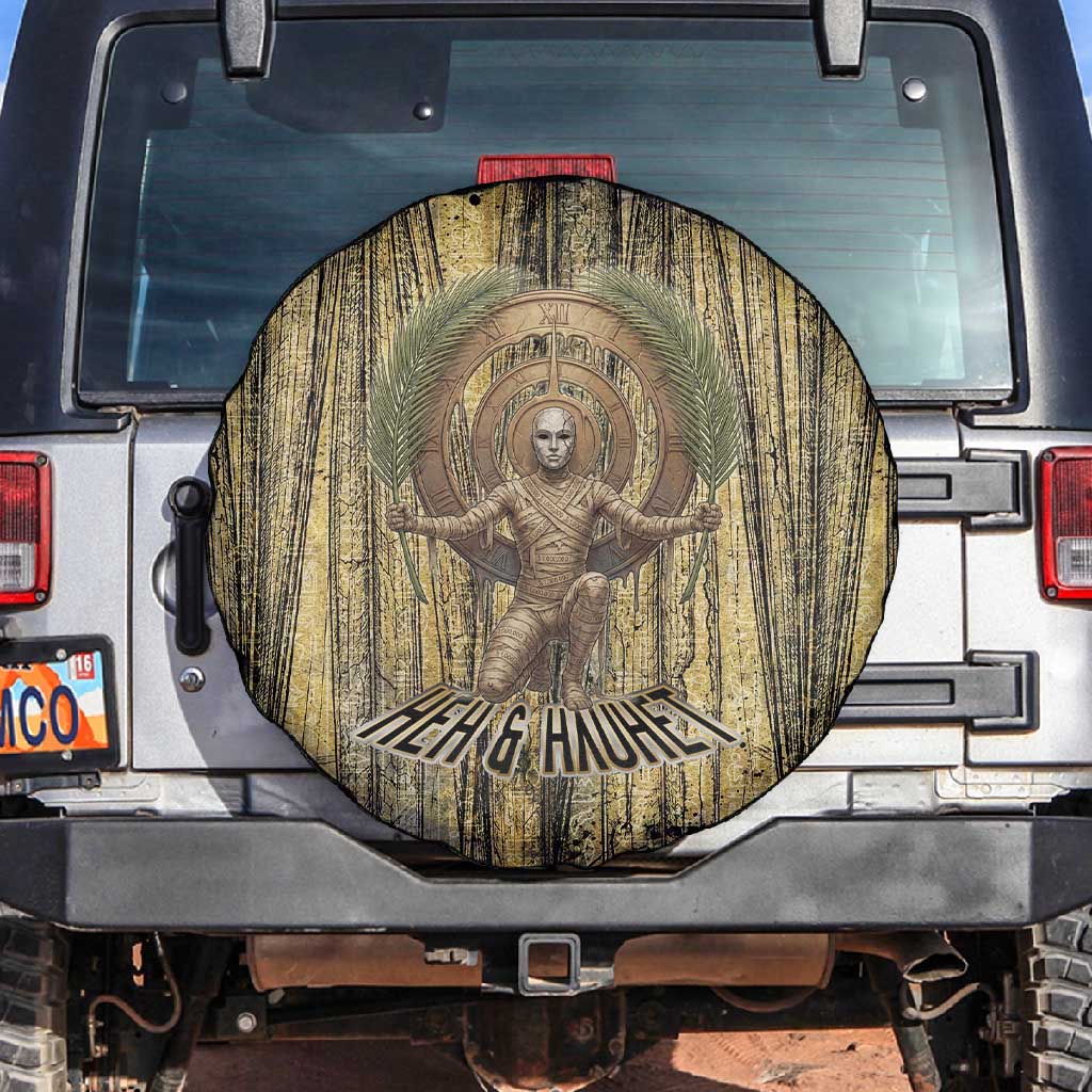 Heh and Hauhet Egyptian Spare Tire Cover Timeless Gods Design Infinity Serpent and Divine Balance Ancient