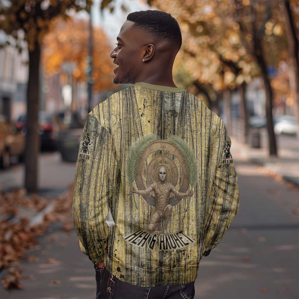 Heh and Hauhet Egyptian Sweatshirt Timeless Gods Design Infinity Serpent and Divine Balance Ancient