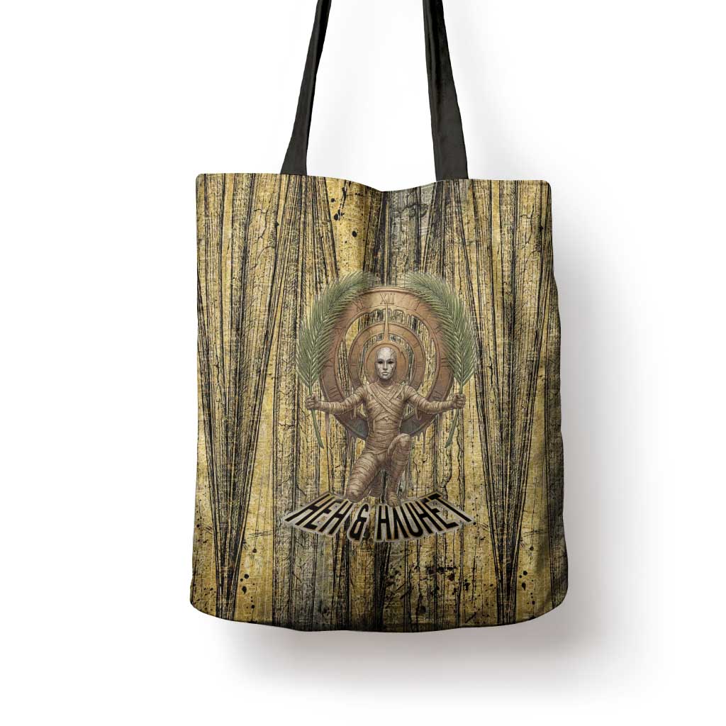 Heh and Hauhet Egyptian Tote Bag Timeless Gods Design Infinity Serpent and Divine Balance Ancient