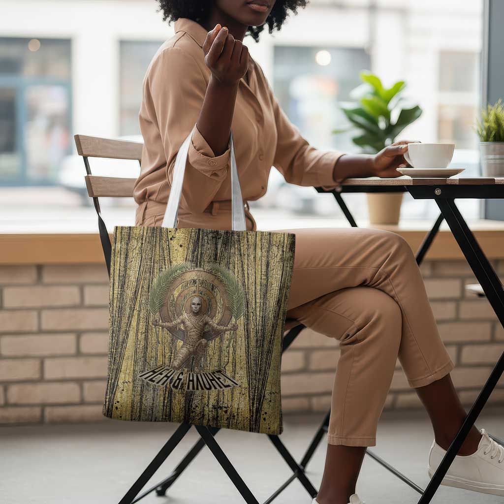 Heh and Hauhet Egyptian Tote Bag Timeless Gods Design Infinity Serpent and Divine Balance Ancient