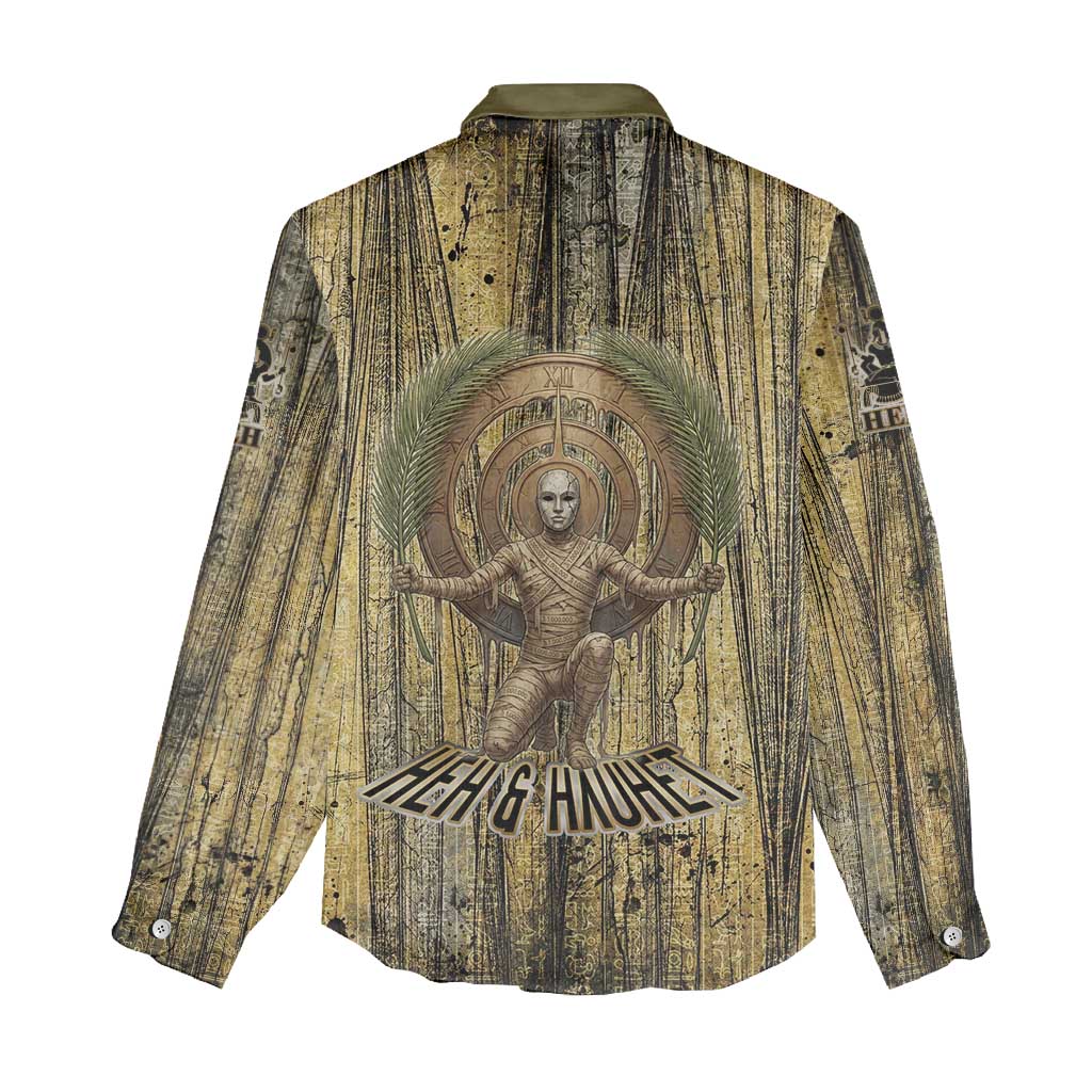 Heh and Hauhet Egyptian Women Casual Shirt Timeless Gods Design Infinity Serpent and Divine Balance Ancient