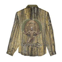 Heh and Hauhet Egyptian Women Casual Shirt Timeless Gods Design Infinity Serpent and Divine Balance Ancient
