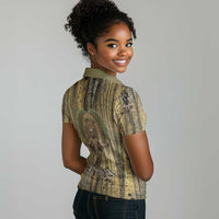 Heh and Hauhet Egyptian Women Polo Shirt Timeless Gods Design Infinity Serpent and Divine Balance Ancient