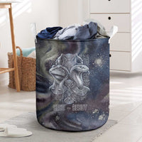 Egyptian Heh and Hauhet Laundry Basket Serpent Duo Design Cosmic Infinity and Eternal Balance Motif