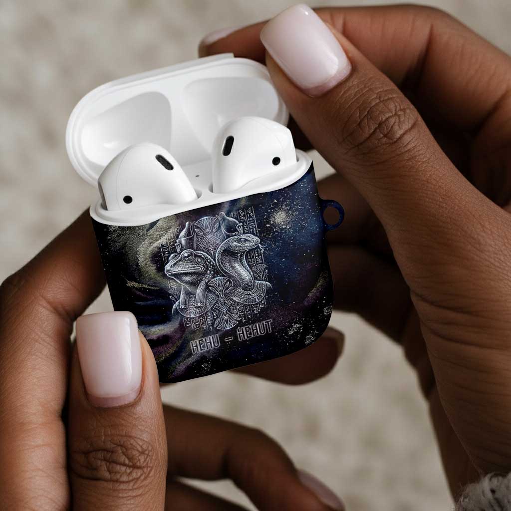 Egyptian Heh and Hauhet AirPods Case Serpent Duo Design Cosmic Infinity and Eternal Balance Motif